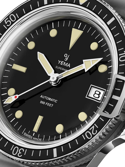 YEMA Superman Heritage FKM Rubber integrated Strap 41mm | YSUP25A41-ARBIS