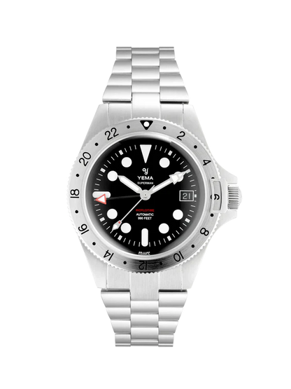 YEMA Superman Worldtime GMT Steel 41mm | YGMT21A41-AMS