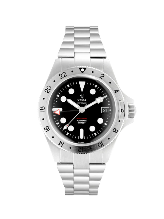 YEMA Superman Worldtime GMT Steel 41mm | YGMT21A41-AMS