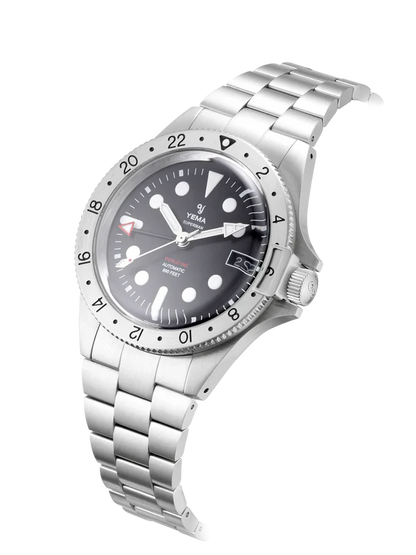 YEMA Superman Worldtime GMT Steel 39mm | YGMT21A39-AMS