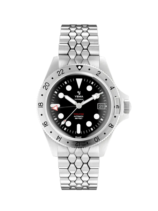 YEMA Superman Worldtime GMT Scales Slim Edition 39mm | YGMT21A39-AM2S