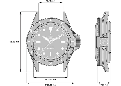 YEMA Superman Bronze CMM.10 Black Limited Edition 39mm | 11.13.36.ZN.U6