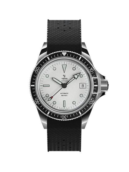 YEMA Superman Heritage FKM Rubber Integrated Strap 39mm | YSUP25A39-BRBIS