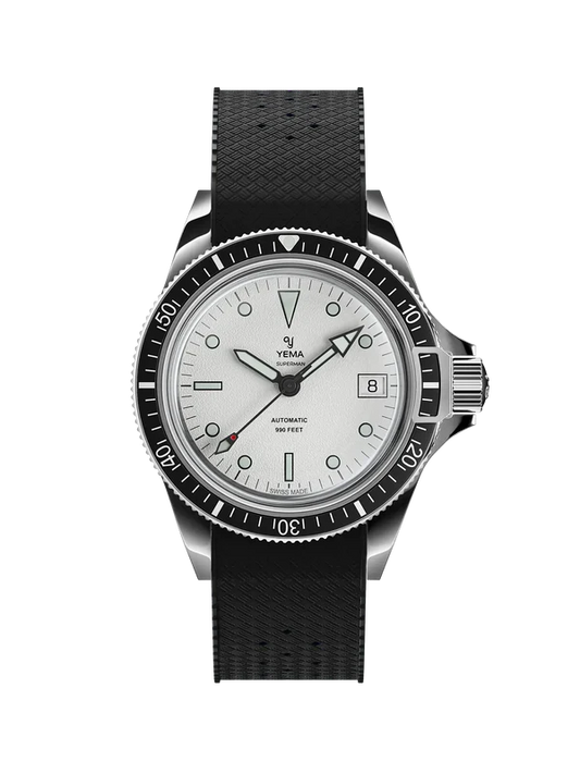 YEMA Superman Heritage FKM Rubber Integrated Strap 39mm | YSUP25A39-BRBIS