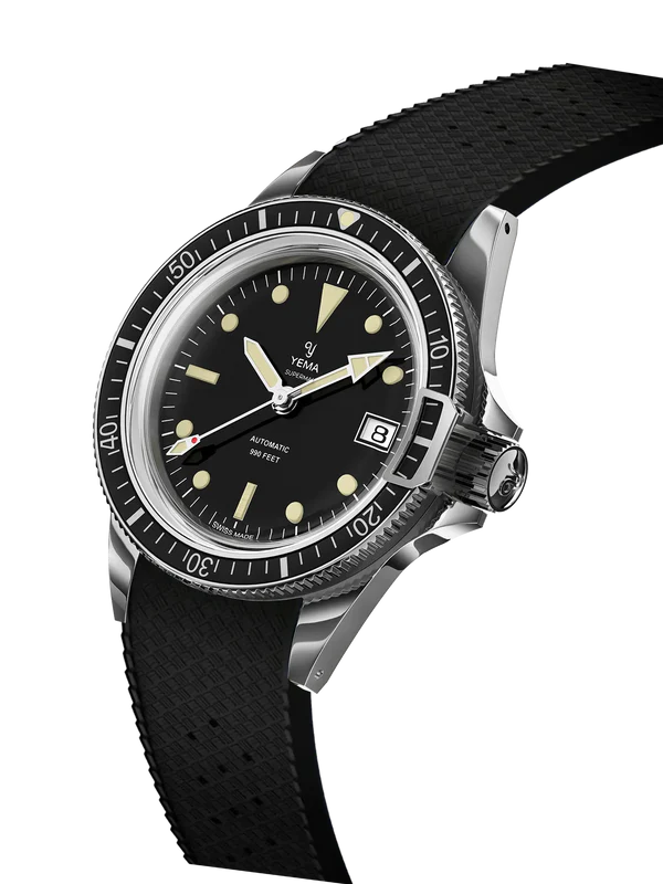 YEMA Superman Heritage FKM Rubber integrated Strap 41mm | YSUP25A41-ARBIS