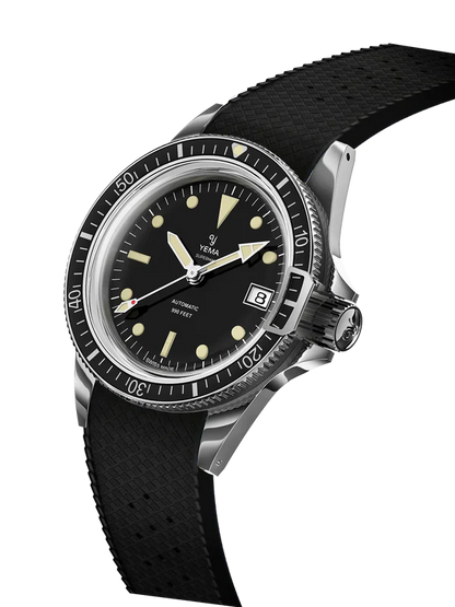 YEMA Superman Heritage FKM Rubber integrated Strap 41mm | YSUP25A41-ARBIS