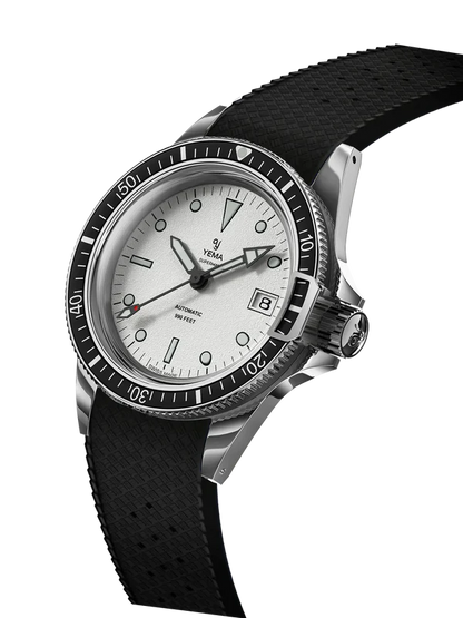 YEMA Superman Heritage FKM Rubber Integrated Strap 39mm | YSUP25A39-BRBIS
