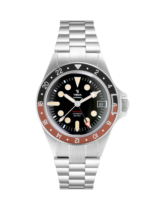 YEMA Superman Worldtime GMT Coke 41mm | YGMT21B41-CMS