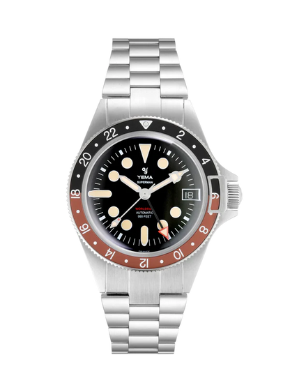 YEMA Superman Worldtime GMT Coke 41mm | YGMT21B41-CMS