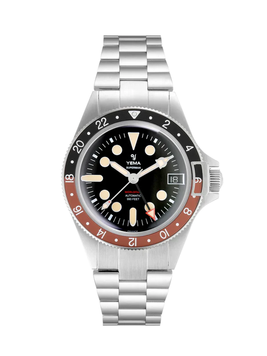 YEMA Superman Worldtime GMT Coke 41mm | YGMT21B41-CMS