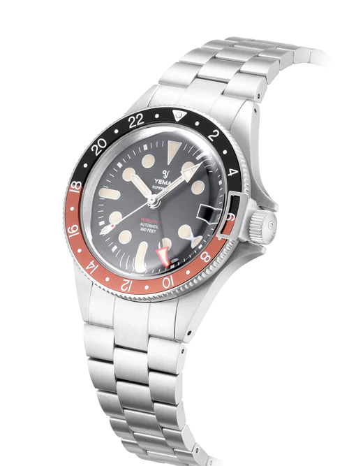 YEMA Superman Worldtime GMT Coke 39mm | YGMT21B39-CMS