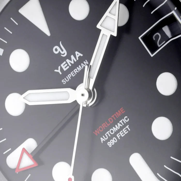 YEMA Superman Worldtime GMT Steel 41mm | YGMT21A41-AMS