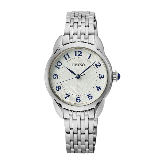 SEIKO Discover Essentials Quartz White Textured Dial Ladies | SUR561