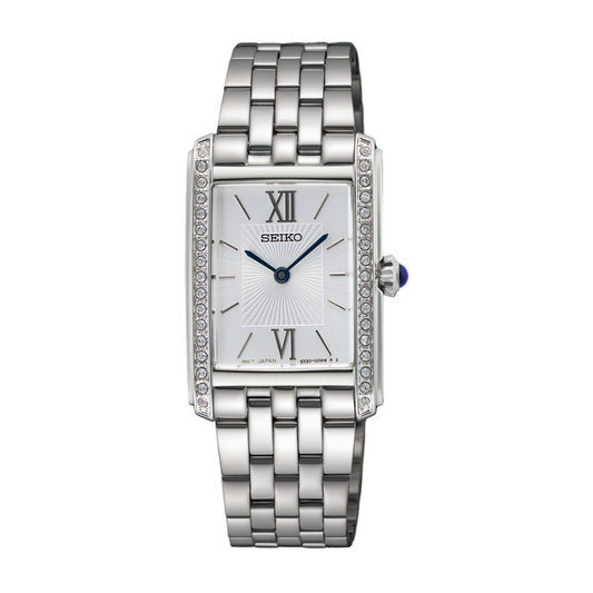 SEIKO Essentials Silver Stainless Steel White Quartz Ladies | SWR091