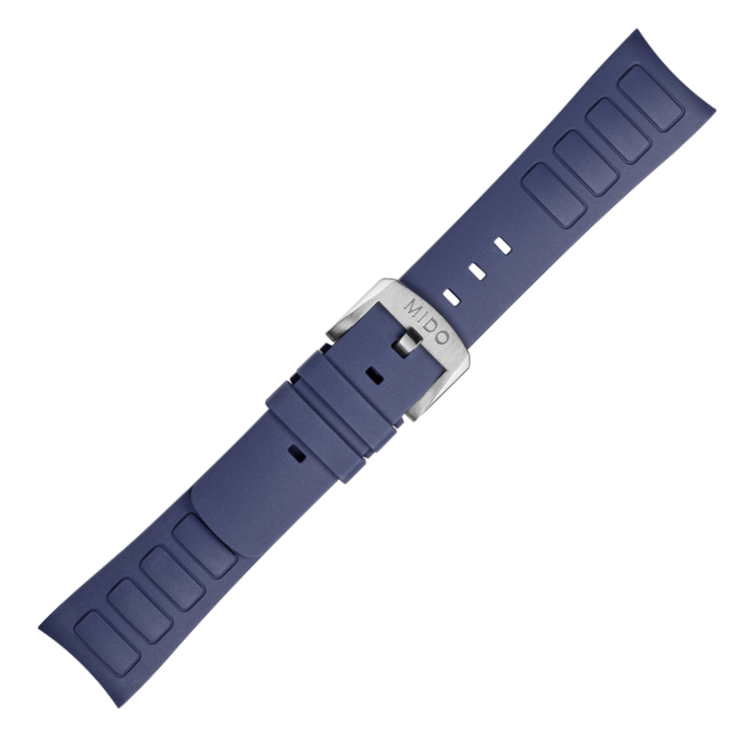MIDO Multifort TV Big Date Blue Rubber Strap OEM 22mm | M603018728