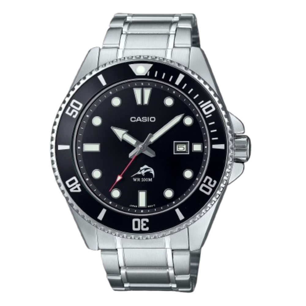 CASIO Duro Analog Black Dial | MDV106DD-1A1