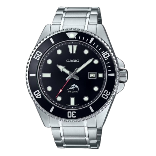 CASIO Duro Analog Black Dial | MDV106DD-1A1