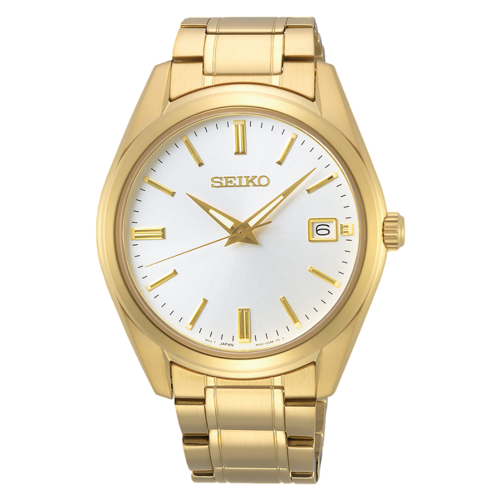 SEIKO Discover More Quartz White Dial Gold-Tone Stainless Steel | SUR314