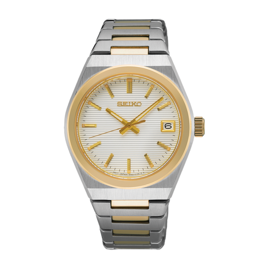 SEIKO Discover More Quartz Watch Two-Tone White Dial  Ladies | SUR578