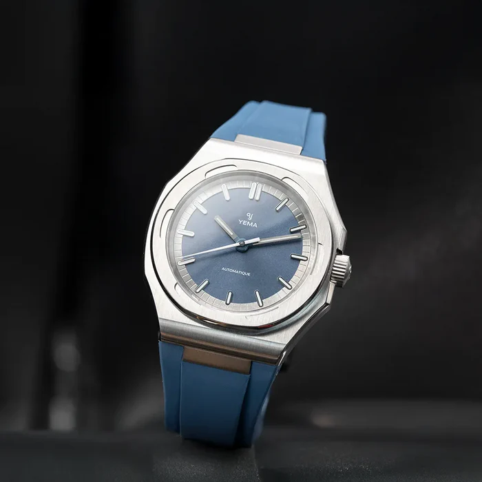 YEMA Urban Traveller Sunray Dial FKM Rubber Integrated Strap 39mm | YWTR25-GGRBS