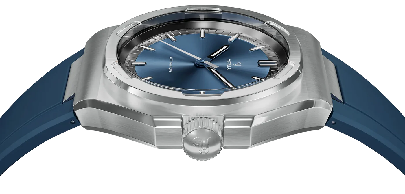 YEMA Urban Traveller Sunray Dial FKM Rubber Integrated Strap 39mm | YWTR25-GGRBS