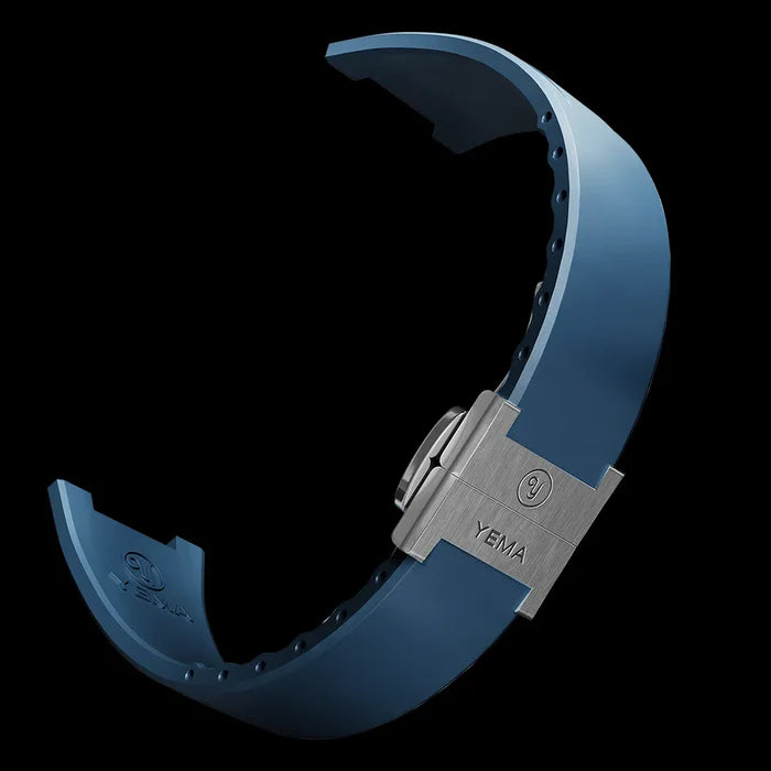 YEMA Urban Traveller Sunray Dial FKM Rubber Integrated Strap 39mm | YWTR25-GGRBS