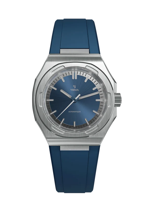 YEMA Urban Traveller Sunray Dial FKM Rubber Integrated Strap 39mm | YWTR25-GGRBS