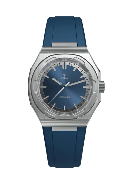 YEMA Urban Traveller Sunray Dial FKM Rubber Integrated Strap 39mm | YWTR25-GGRBS