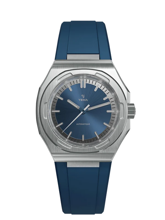 YEMA Urban Traveller Sunray Dial FKM Rubber Integrated Strap 39mm | YWTR25-GGRBS