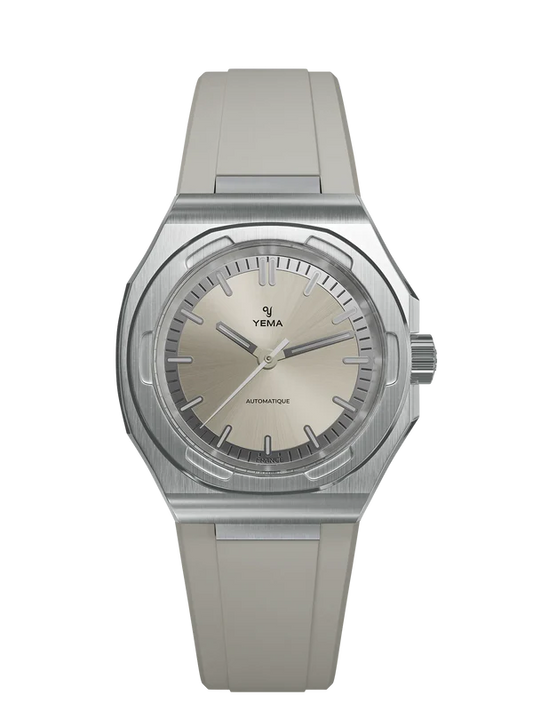 YEMA Urban Traveller Sunray Dial FKM Rubber Integrated Strap 39mm | YWTR25-FRBS