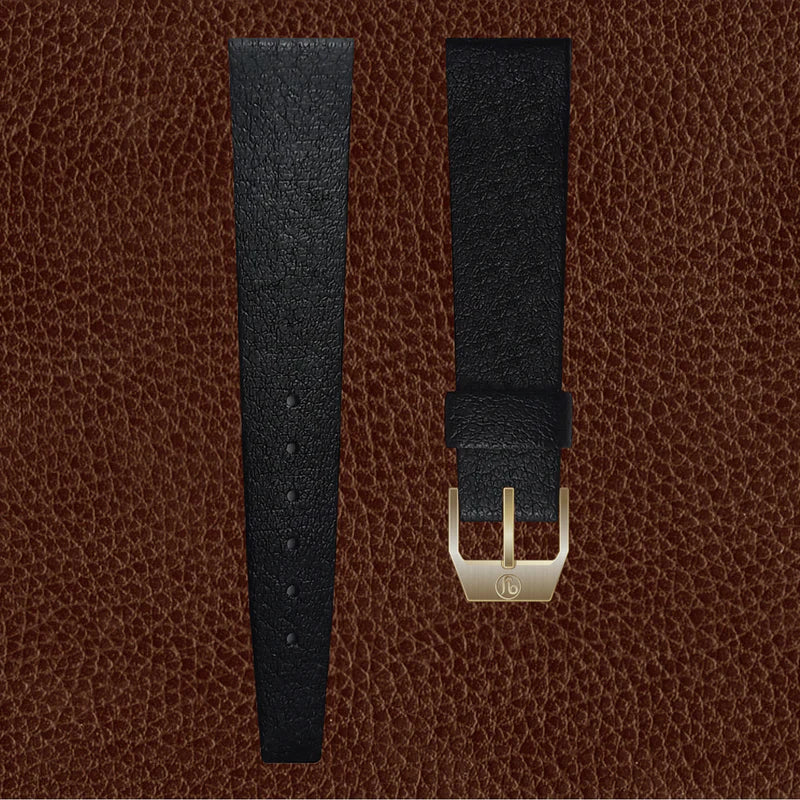YEMA Vintage Grained Leather Strap Bronze Buckle 20mm | SYA90-20-BZ