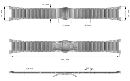 YEMA Wristmaster Slim Tapered Bracelet | S76.24.0X.SN