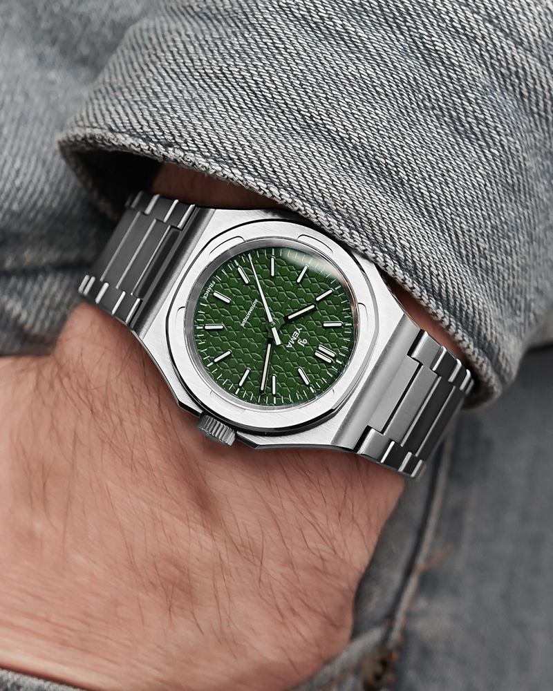 YEMA Urban Traveller Honeycomb Dial Green | YWTR23-ZMS