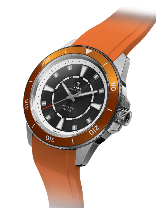 YEMA Sous Marine Orange FKM Strap | YSMA23R-ARRBS