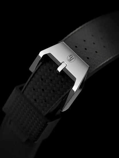 YEMA FKM Viton Tropic Integrated Strap Steel Polished 19mm Large Size | SYRUB-I-A-19XL-SS