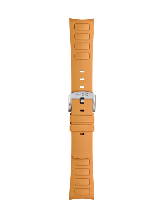 MIDO Multifort TV Big Date Orange Rubber Strap | M603018730