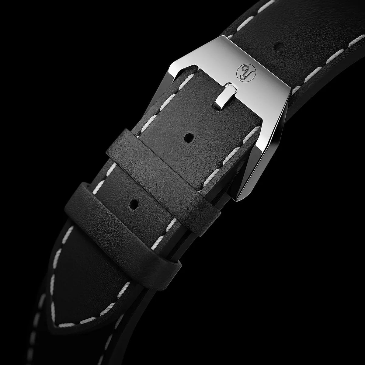 YEMA Urban Sport Flygraf 39mm Black Leather | YFLY23-AA65S
