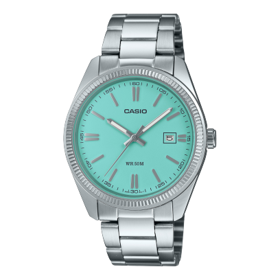 CASIO Vintage Stainless Steel Turquoise Blue | MTP1302D-2A2V