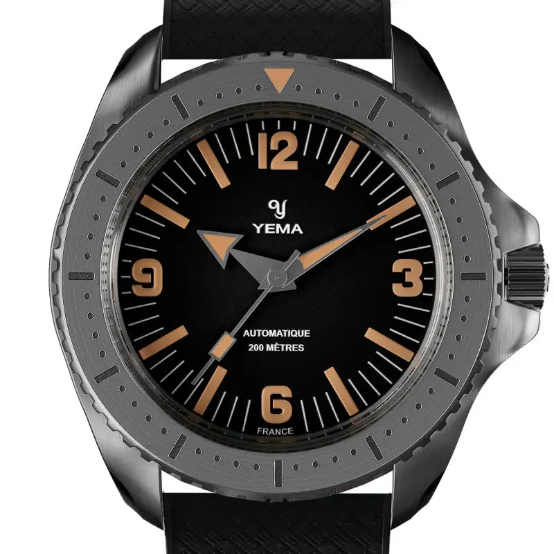 YEMA Diver Classic Dial Rubber Strap 39.5mm | YDIV25-ATPS