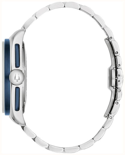 BULOVA Lunar Pilot Timascus Silver-Tone Stainless Steel Limited Editon | 98A329