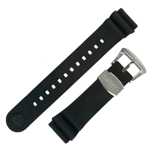 SEIKO Black Turtle / Samurai Rubber Watch Strap OEM 22 mm | R02F011J9