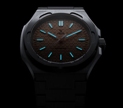 YEMA Urban Traveller Salmon Honeycomb Dial | YWTR23-EMS
