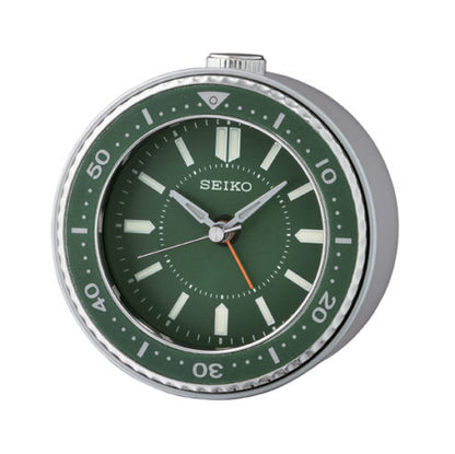 SEIKO Desk Alarm Clock Green | QHE184M