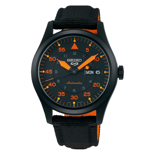 SEIKO 5 Sports Black & Orange | SRPH33K1